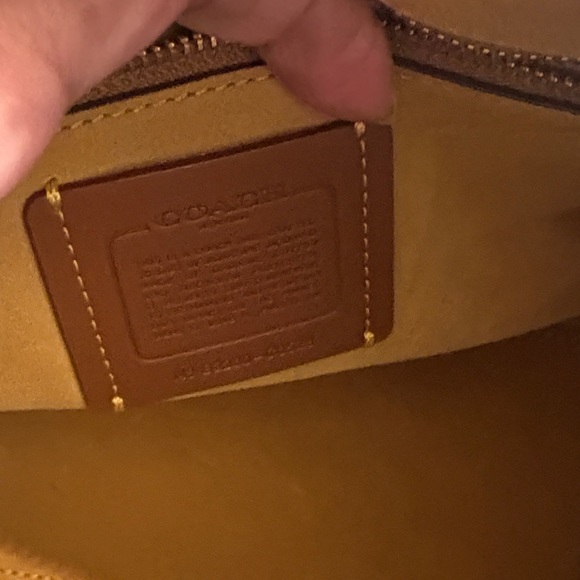 Coach Tan and Cream Signature Satchel - Picture 12 of 15